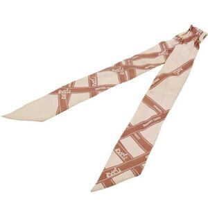 AUTHENTIC 
Hermes twilly scarf. Appx 34”. Neutral color